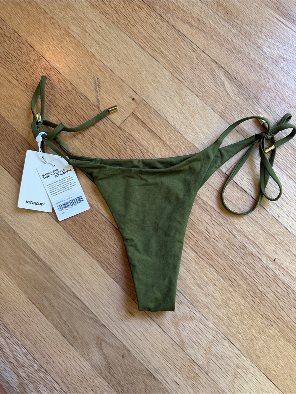 Monday Swimwear Olive Tie-Side Palma Bikini Bottom